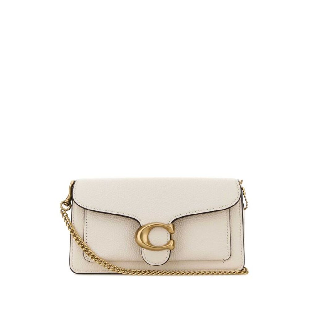 Coach New York Women Ivory Leather Tabby 19 Clutch
